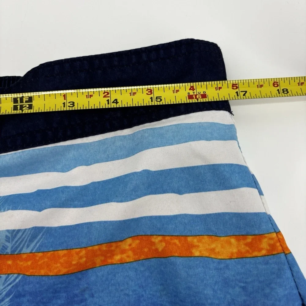 CORONA‎ Extra Mens Swim Board Shorts 34-36Hook Loop Pocket Lined Hawaii Blue